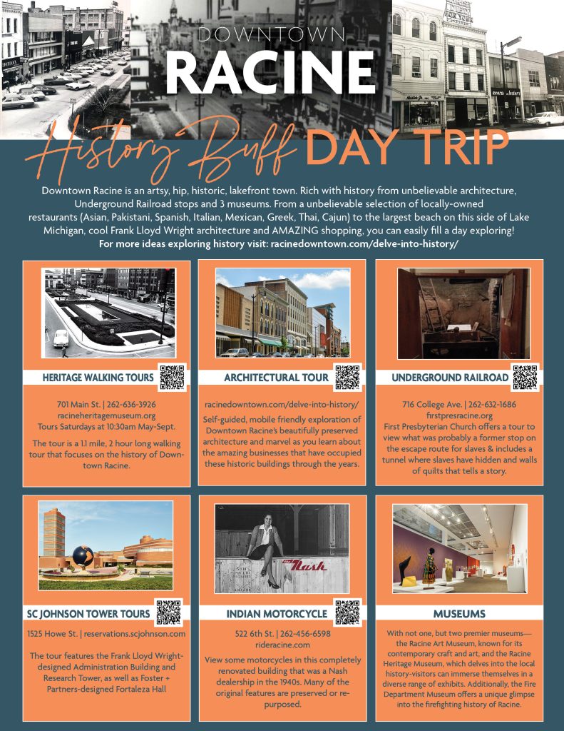 History Buff Day Trip Ideas by Downtown Racine